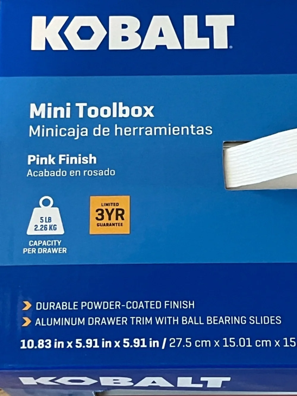 Pink Kobalt Mini Toolbox 2 Drawer Steel NEW Limited Edition #6786849